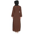 A-line inner abaya with a complementary Hijab-Dark Brown A-line inner abaya with a complementary Hijab-Dark Brown